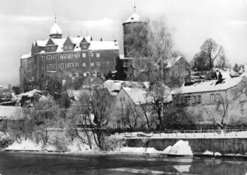 Ansichtskarte, Zschopau Sachs., winterl. Teilansicht, 1966