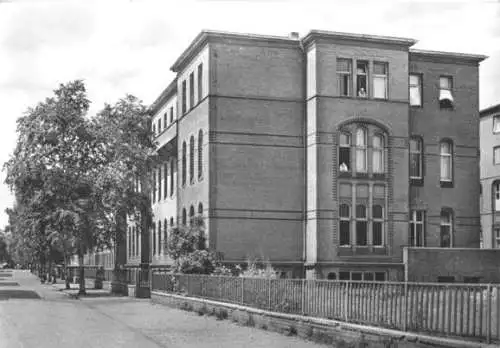 Ansichtskarte, Staßfurt, Kreiskrankenhaus, Klinik I, 1964