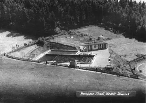 Ansichtskarte, Schnett Thür. Wald, Freibad, 1962