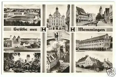 AK, Memmingen, acht Abb., gestaltet, ca. 1950