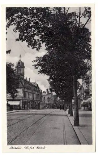 AK, Dresden Weißer Hirsch, Straßenpartie, um 1952