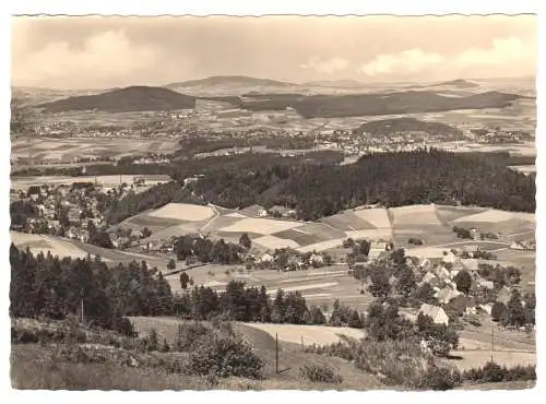 AK, Kurort Waltersdorf Kr. Zittau, Blick von der Lausche ins Tal, 1959