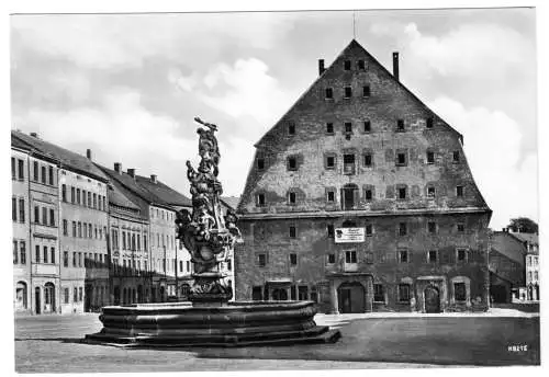 AK, Zittau, August-Bebel-Platz mit Marstall, 1962