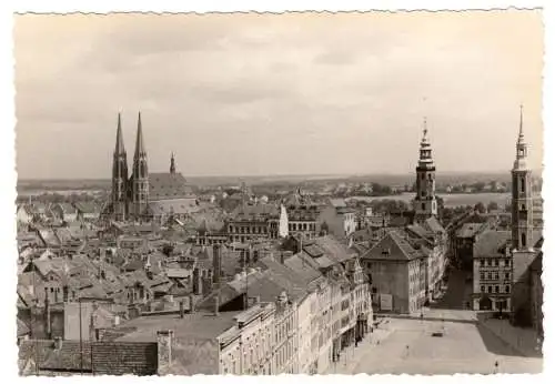 AK, Görlitz, Blick vom Reichenbacher Turm auf die Altstadt, 1960