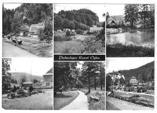 AK, Kurort Oybin Kr. Zittau, Parkanlagen, sechs Abb., 1974