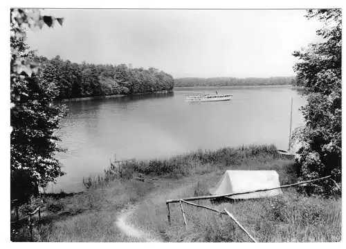 AK, Grünheide Mark, OT Alt Buchhorst, Partie am Möllensee, Zelt, 1967