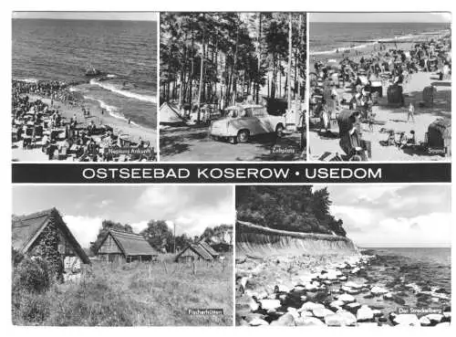 AK, Ostseebad Koserow auf Usedom, fünf Abb., 1973