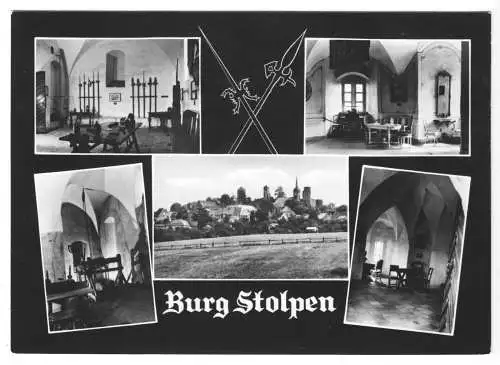 AK, Stolpen Sa., Burg Stolpen, fünf Abb., gestaltet, 1967