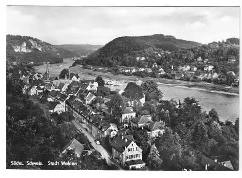 AK, Stadt Wehlen, Teilansicht, 1972