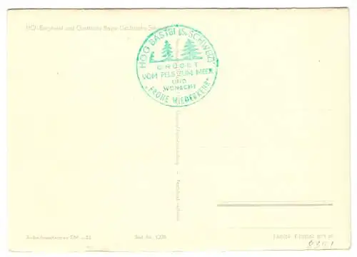 AK, Bastei Sächs. Schweiz, HO-Berghotel und Gaststätte, 1962, Nebenstempel