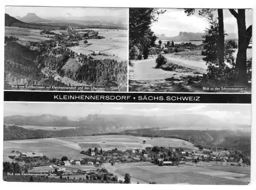 AK, Kleinhennersdorf Sächs. Schweiz, drei Abb., 1970