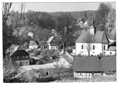 AK, Kurort Lückendorf Zittauer Gebirge, Teilansicht mit Kirche, 1972