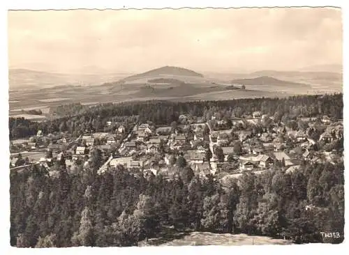 AK, Kurort Jonsdorf Zittauer Gebirge, Blick vom Mühlsteinbruch, 1956