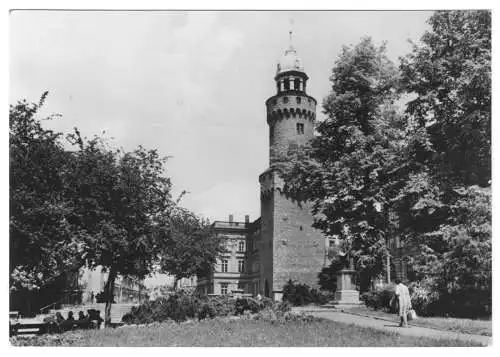 AK, Görlitz, Reichenbacher Turm mit Demiani-Denkmal, 1965