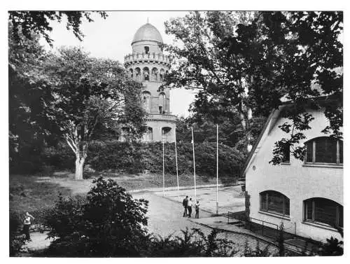 AK, Bergen Rügen, Rugard-Gaststätte und Ernst-Moritz-Arndt-Turm, 1985