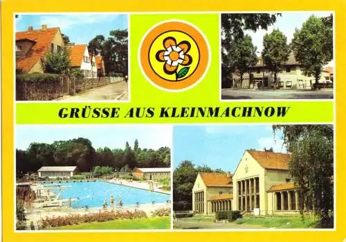 AK, Kleinmachnow Kr. Potsdam, vier Abb., gestaltet, u.a. Kino, 1984