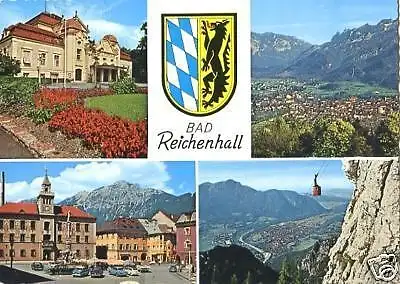 AK, Bad Reichenhall, vier Abb., Wappen, 1970