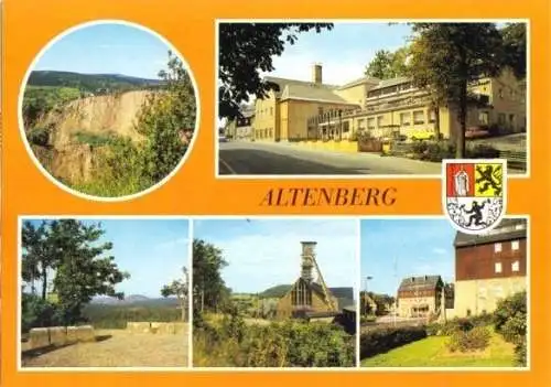 Ansichtskarte, Altenberg Erzgeb., fünf Abb., 1989