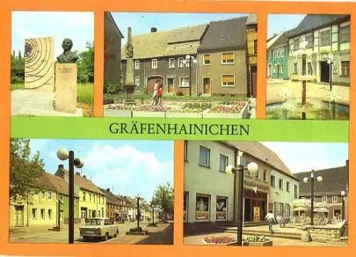 Ansichtskarte, Gräfenhainichen, 5 Abb., u.a. Rathaus, 1983