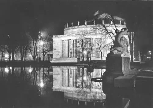 AK, Stuttgart, Staatstheater, Nachtaufnahme, um 1965