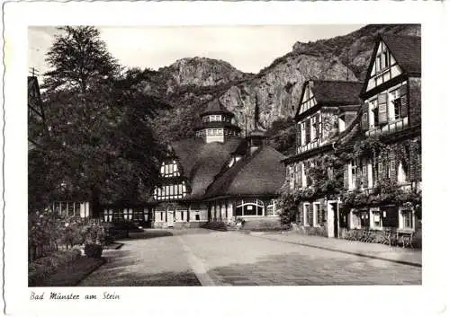 AK, Bad Münster am Stein, Straßenpartie, 1955