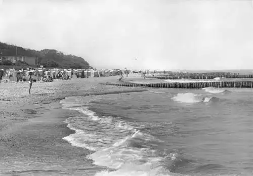 AK, Ostseebad Graal-Müritz, Strand belebt, 1983