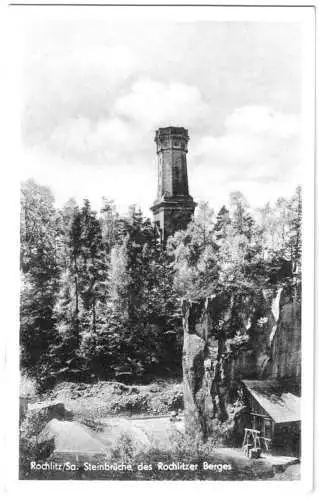 AK, Rochlitz, Steinbrüche des Rochlitzer Berges, Turm, 1957