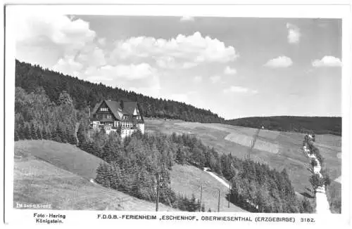 AK, Oberwiesenthal Erzgeb., FDGB-Ferienheim "Eschenhof", 1953