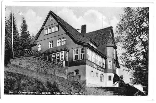 AK, Oberwiesenthal Erzgeb., Ferienheim "Eschenhof", 1958