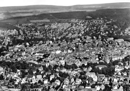 AK, Göttingen, Luftbildgesamtansicht der Innenstadt, 1963