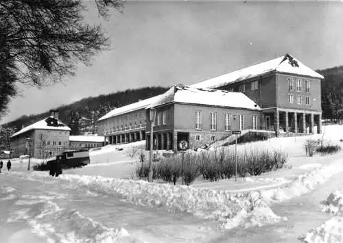 AK, Bad Berka, Klinisches Sanatorium, Winteransicht, 1970