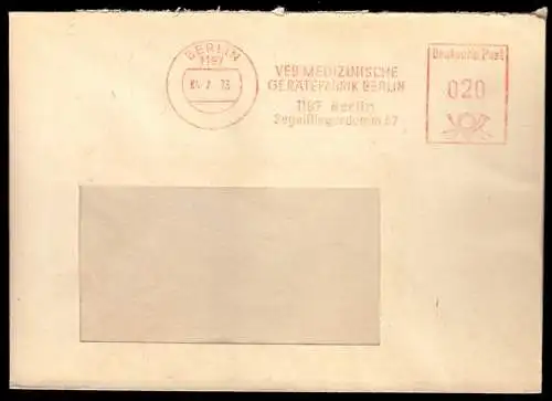 AFS, VEB Medizinische Gerätefabrik Berlin, o Berlin, 1157, 4.7.73