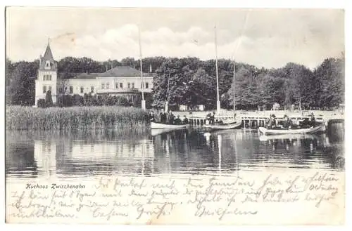 AK, Zwischenahn, Kurhaus und Boote, belebt, 1904