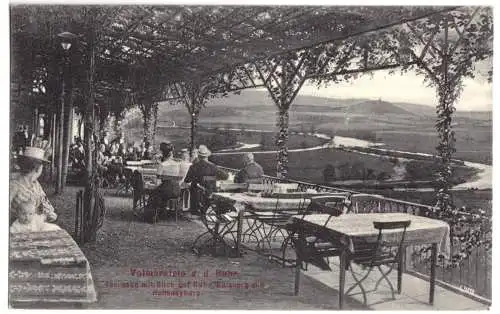 AK, Volkmarstein a.d. Ruhr, Gasthof Wehberg, Terrasse, belebt, 1908