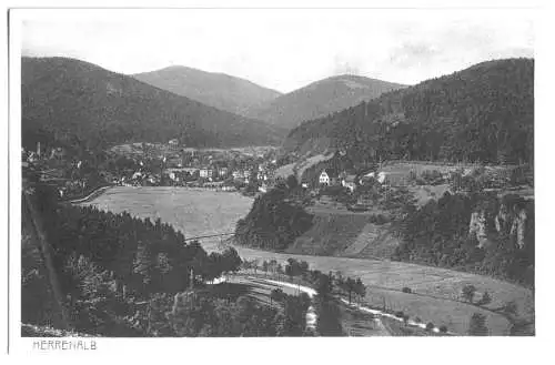 AK, Herrenalb, Gesamtansicht, um 1930