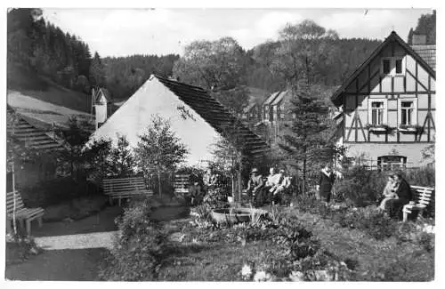 AK, Fehrenbach Thür., Kurgarten, belebt, 1962