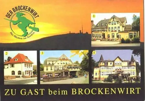 AK, Schierke Harz, vier Gaststättenabb., ca. 1995