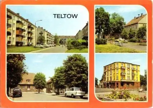 AK, Teltow Kr. Potsdam, 4 Abb., u.a. Neubaugebiet, 1984