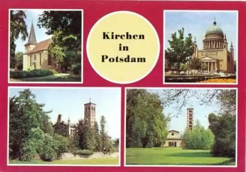 AK, Potsdam, Kirchen in Potsdam, vier Abb., 1988