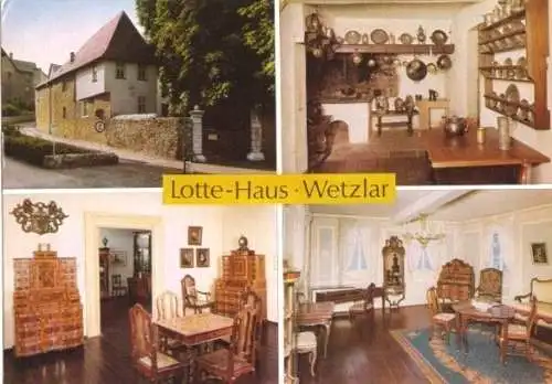 AK, Wetzlar Lahn, Lotte-Haus und Städt. Museum, vier Abb., 1988