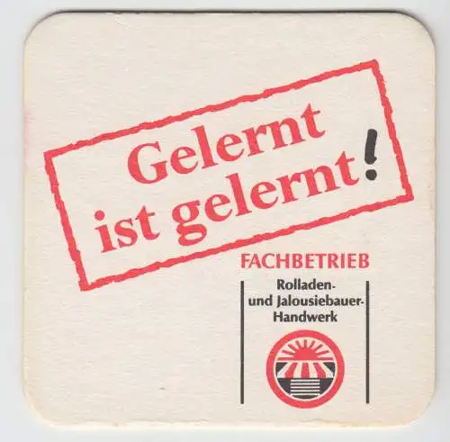 Bierdeckel, Werbung fürs Handwerk, kein Brauereibezug, um 2000