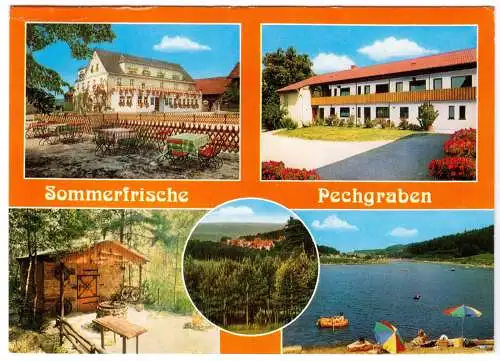 AK, Pechgraben bei Bayreuth, fünf Abb., Gasthof - Pension "Frankenwald", 1981