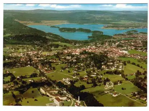 AK, Murnau Obb., Luftbildansicht mit Staffelsee, um 1970