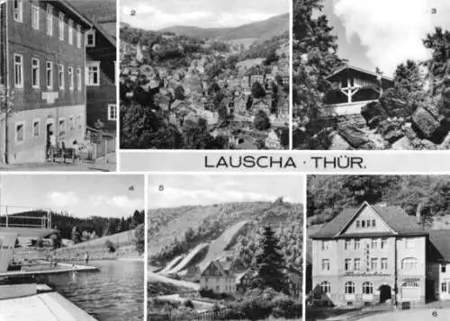 Ansichtskarte, Lauscha Thür., sechs Abb., 1974