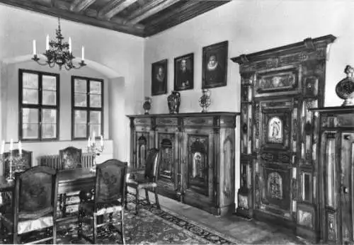 Karte, Dornburger Schlösser, Kaminzimmer im Renaissance-Schloß, 1982