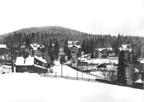 Ansichtskarte, Kurort Bärenfels Erzgeb., winterl. Teilansicht 1962