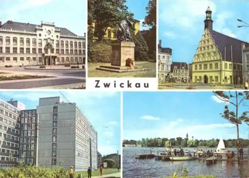 AK, Zwickau, fünf Abb., 1976