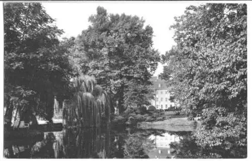 Ansichtskarte, Brandis Kr. Wurzen, Parkteich, Feierabendheim, 1965