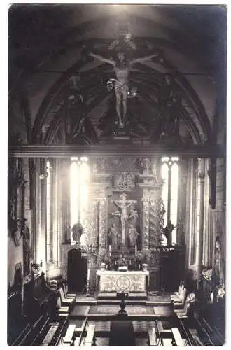 Ansichtskarte, Blankenburg Harz, St. Bartholomäi-Kirche, Innenansicht, Echtfoto, um 1960