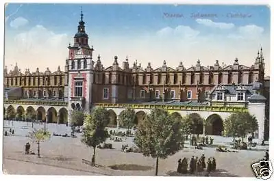 Ansichtskarte, Krakau, Kraków, Tuchhalle, 1916